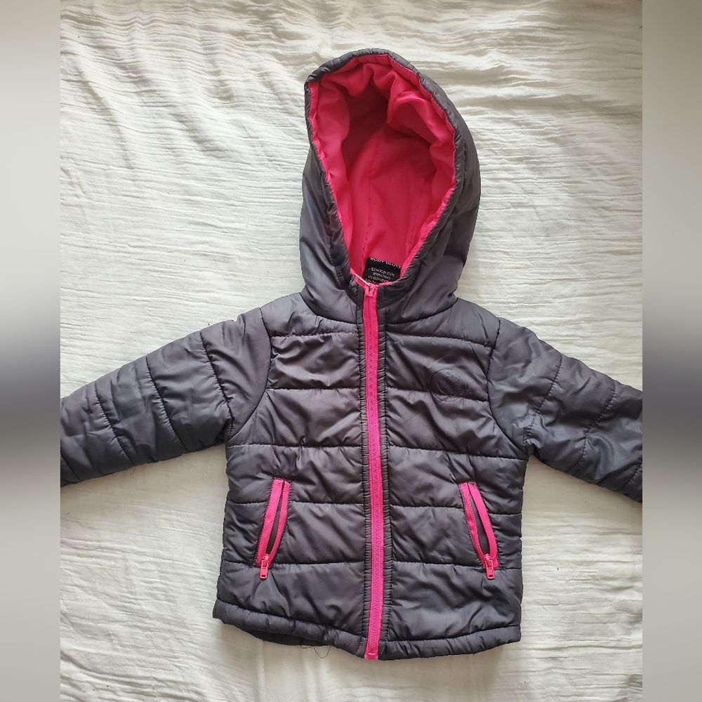 Body Glove Kids Puffer Jacket - Gray and Pink Size 4T